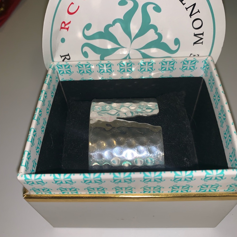 Silver rustic Cuff Bracelet